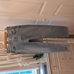NWT Agolde Womens Parker Easy Straight‎ 100% Cotton Light Wash Crop Jeans S-25